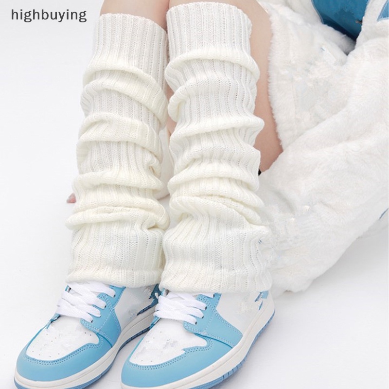 [highbuying] ถุงเท้ายาว ผ้าถักโครเชต์ ให้ความอบอุ่น แฟชั่นฤดูใบไม้ร่วง ฤดูหนาว สําหรับผู้หญิง สินค้าใหม่ พร้อมส่ง