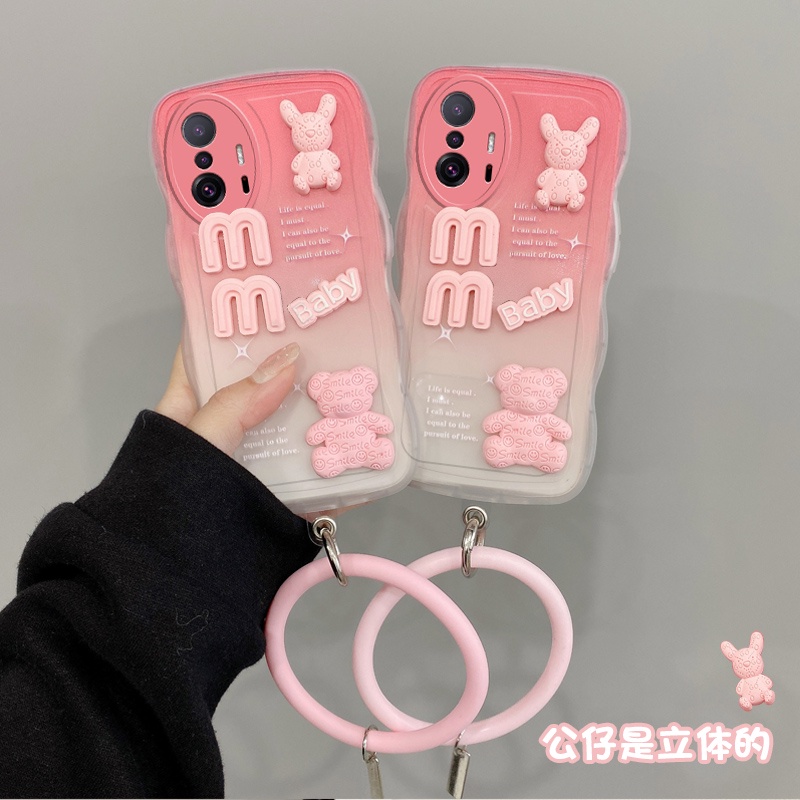 เคส Xiaomi Mi 11t 5G เคส Xiaomi Mi 11t Pro 5G ขอบหยัก โทรศัพท์ น่ารัก เคสรูปสามมิติ ตุ๊กตา พร้อมสร้อยข้อมือ เคสนิ่ม ป้องกันกล้อง เคสเต็ม GZ