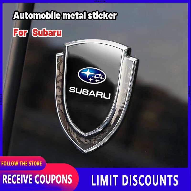 สติกเกอร์คาร์บอนไฟเบอร์ ลายโลโก้ 3D คุณภาพสูง สําหรับตกแต่งรถยนต์ Subaru Forester XV Impreza Legacy WRX WRX STI BRZ Outback Levorg Tribeca XT B9 Tribeca Baja DL GL GL-10 Justy Loyale RX SVX Trezia XT6