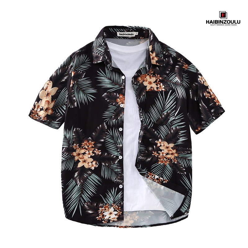 เสื้อเชิ้ต คอปกสูง หลากสี แฟชั่นฤดูร้อน สําหรับผู้ชาย