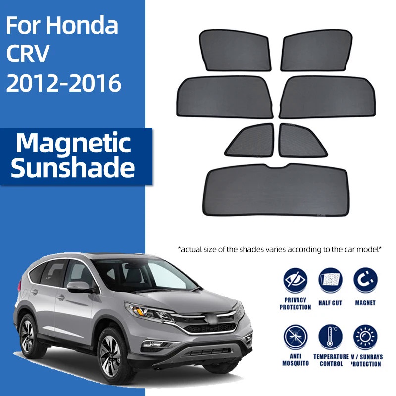 ม่านบังแดดแม่เหล็ก ด้านหน้า และด้านหลัง สําหรับ Honda CR-V IV CRV 2012 2013 2014 2015 2016