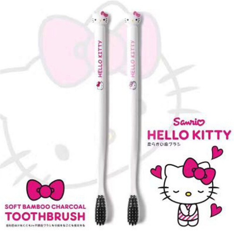 Kuromi Melody Cinnamon Dog Kitty แปรงสีฟัน ขนแปรงนุ่ม แปรงสีฟันซานริโอ้ ผู้ใหญ่ เส้นใยถ่านไม้ไผ่ อุปกรณ์อาบน้ํา แปรงทําความสะอาด เดินทาง แบบพกพา สําหรับเด็ก ผู้ใหญ่