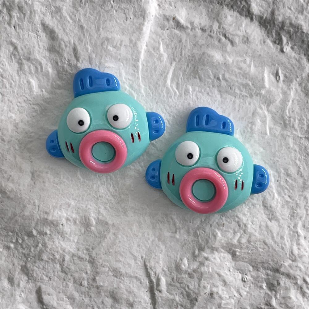 [4 #] Jibbitz Crocs กิ๊บติดผมเรซิ่น รูปปลาทะเลน่ารัก ขนาดเล็ก แฮนด์เมด diy สําหรับทําเครื่องประดับ FN