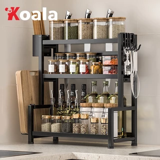 KOALA [กันสนิม] ชั้นวางเครื่องปรุง 2/3ชั้น ชั้นวางของในครัว ที่วางเครื่องเทศ ขวดเครื่องปรุง ที่ใส่ โครงเหล็ก