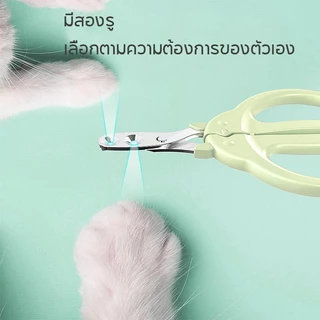 CODกรรไกรตัดเล็บสัตว์ แบบมืออาชีพ สําหรับสัตว์เลี้ยง ป้องกันการตัดไปที่เส้นเลือดของแมว สุนัข แมว
