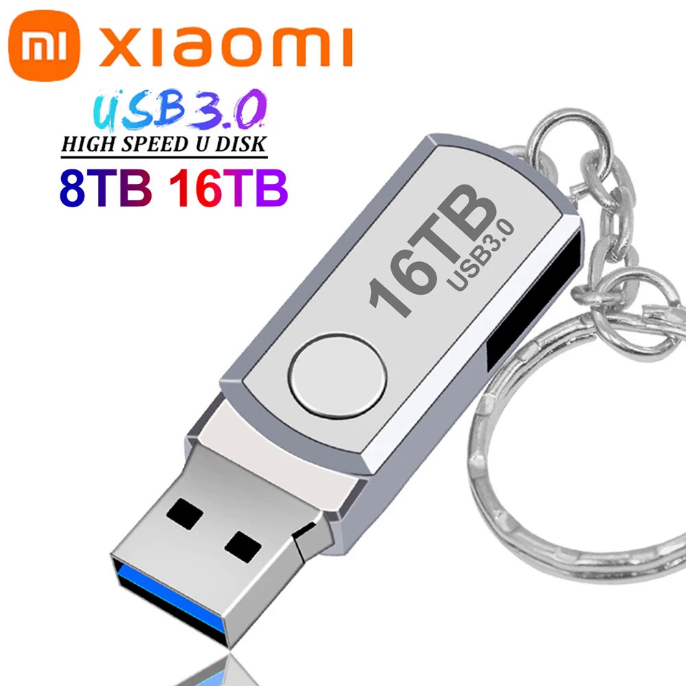 Super Usb 3.0 16TB ไดรฟ์ปากกาโลหะ 8T 4TB Cle Usb แฟลชไดรฟ์ 2TB Pendrive แบบพกพา SSD Memoria Usb Flash Stick