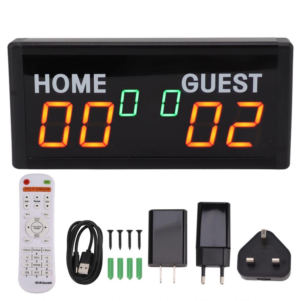Digital Score Keeper พร้อม Scoreboard แบบพกพาอิเล็กทรอนิกส์ขนาด 1.8 นิ้วสําหรับแบดมินตันบาสเกตบอลฟุต