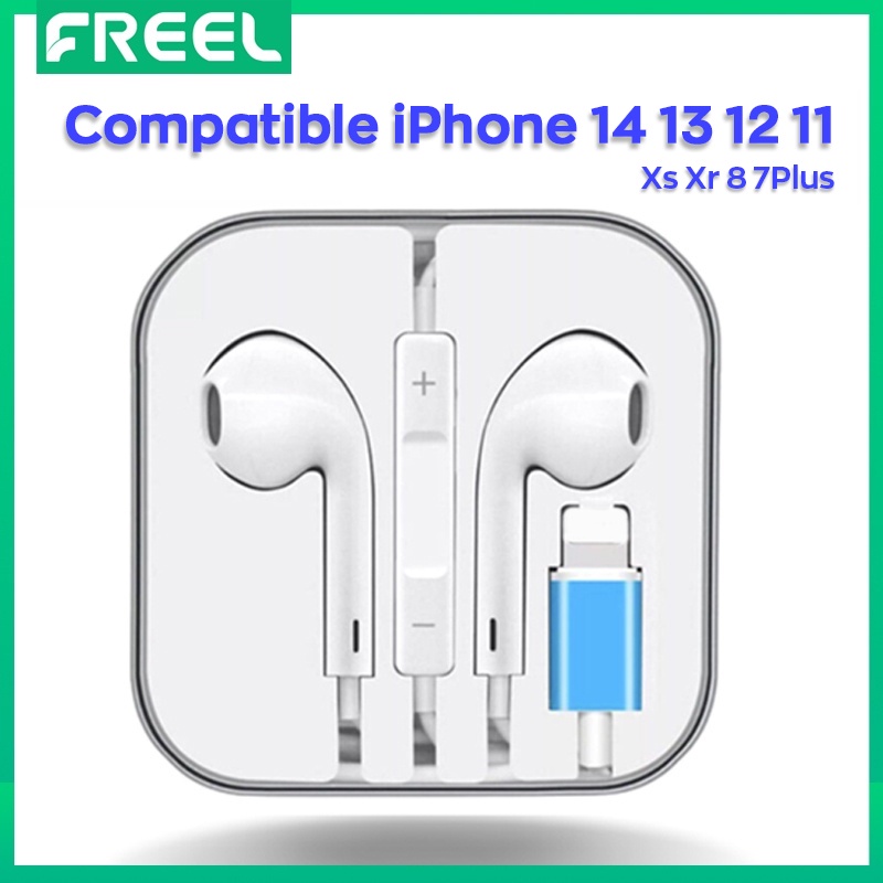 หูฟังอินเอียร์ แบบมีสาย พร้อมไมโครโฟน สําหรับ iphone 14 13 12Pro max 8 pin 7 8 X 11 xs 8plus ipad air pro