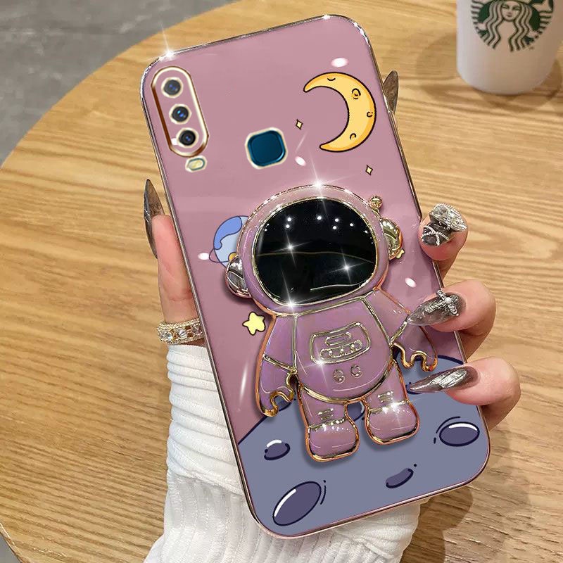 เคส Vivo Y11 Y12 Y15 Y17 Y19 1901 1902 1904 1906 1940 ป้องกันโทรศัพท์มือถือ ลายการ์ตูนนักบินอวกาศ 3D