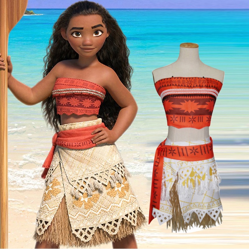ชุดคอสเพลย์ Odyssey Moana Moana Maui สไตล์เจ้าหญิง สําหรับเด็ก
