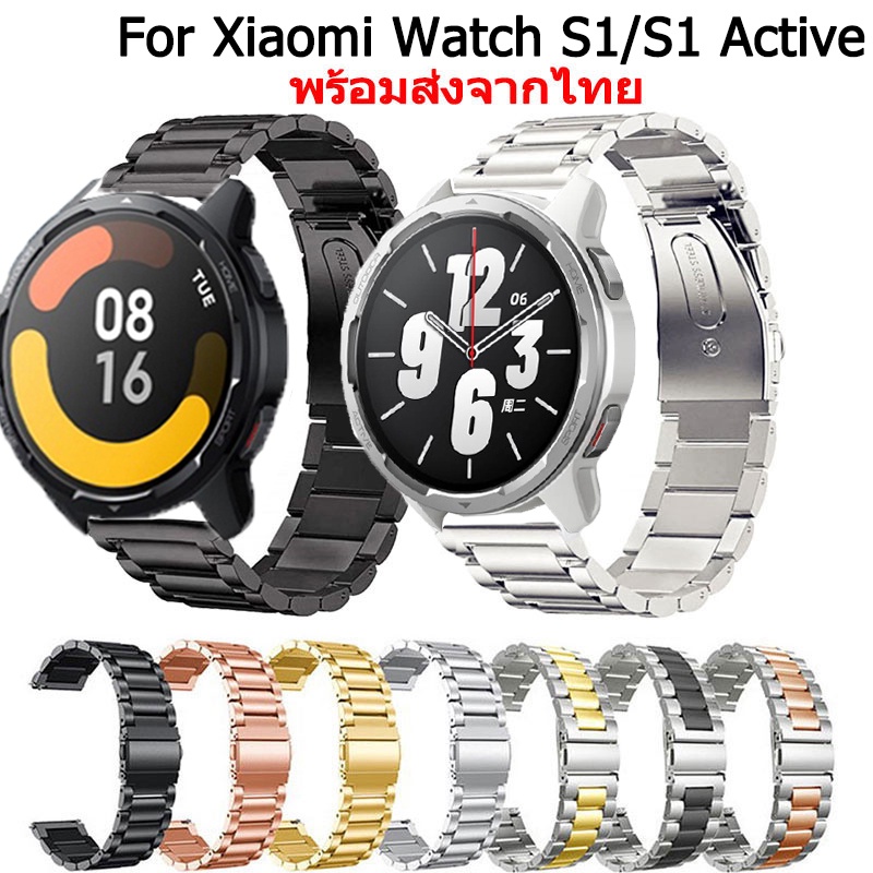สายนาฬิกา Xiaomi Watch S1 S1 Active สายนาฬิกาข้อมือ สเตนเลสสตีล สําหรับ Xiaomi Watch S1 S1 Active Smart Watch นาฬิกา อัฉริยะ