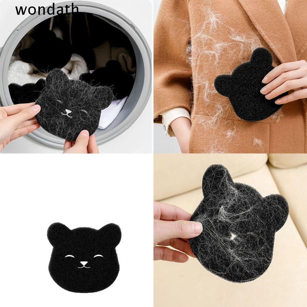 Wonda เครื่องกําจัดขนสัตว์เลี้ยง ล้างได้|ลูกบอลซักผ้า รูปหมี ใช้ซ้ําได้ ดูดซับขน ทําความสะอาดเสื้อผ้า สําหรับสัตว์เลี้ยง สุนัข แมว