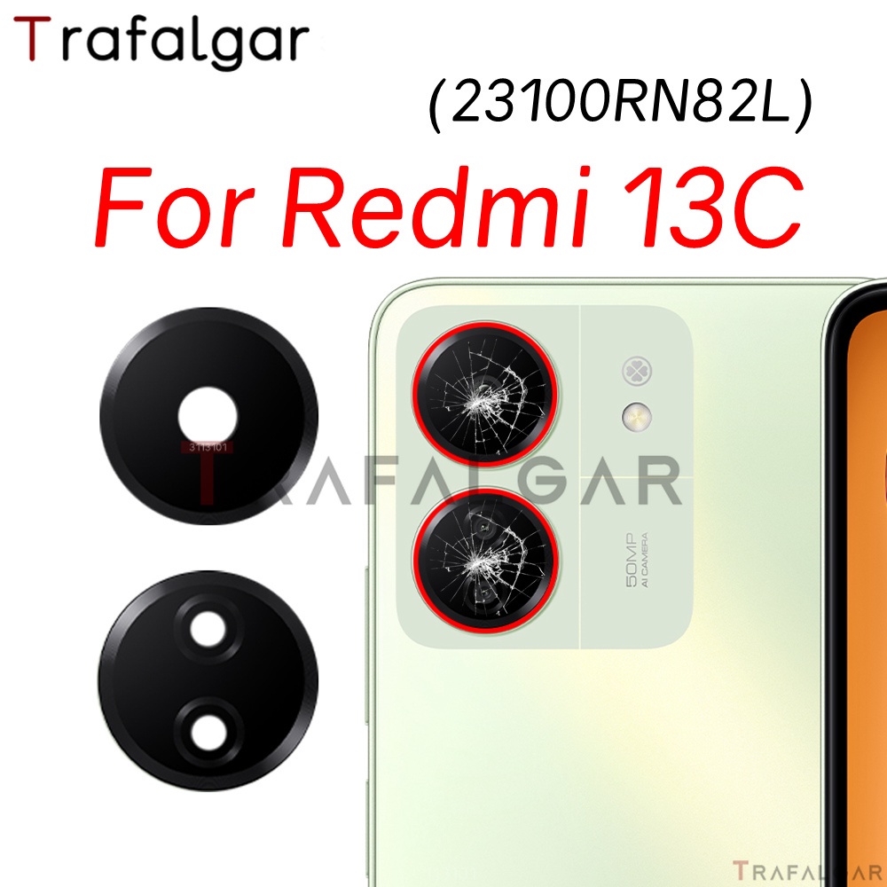 เลนส์กล้องด้านหลัง พร้อมสติกเกอร์กาว แบบเปลี่ยน สําหรับ Xiaomi Redmi 13C 23100RN82L
