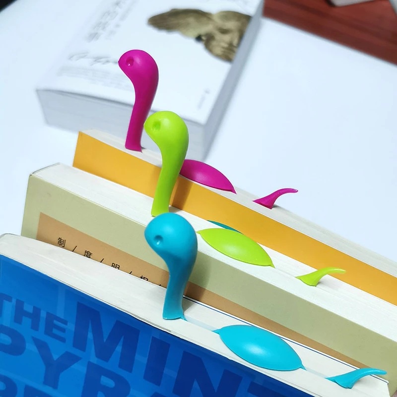 ที่คั่นหนังสือมอนสเตอร์ทะเลสาบหน้าอ่านหนังสือตลกคลิป 3ง สร้างสรรค์หนังสือนวนิยายสัตว์เครื่องหมาย