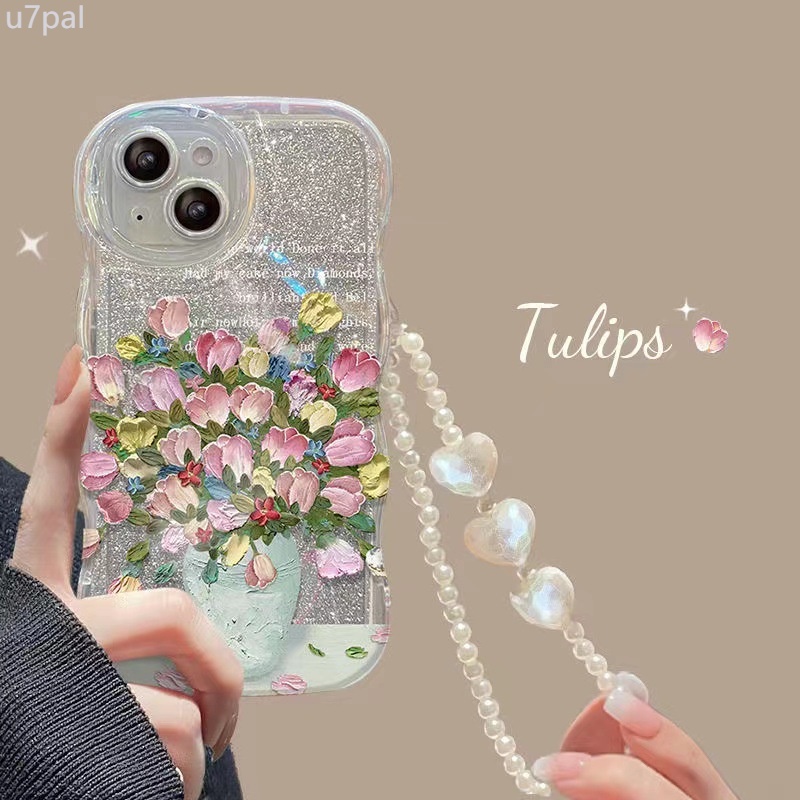 Ins for Iphone 11 Case Silicon Oil Painting Casetify for Iphone Case Flower for Iphone Case with Br
