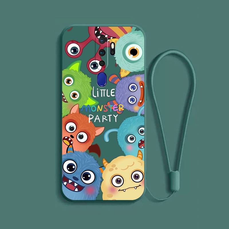 เคส OPPO A9 A5 2020 ซิลิโคนเหลว แบบนิ่ม กันกระแทก สีสันสดใส และน่ารัก