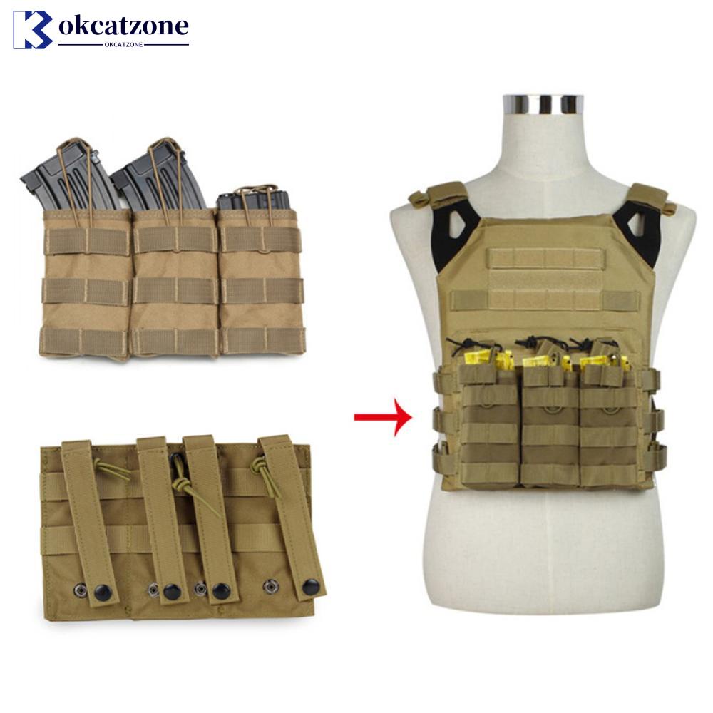 Okcatzone กระเป๋านิตยสาร แบบเดี่ยว คู่ สามชั้น AK AR M4 AR15 G8R4