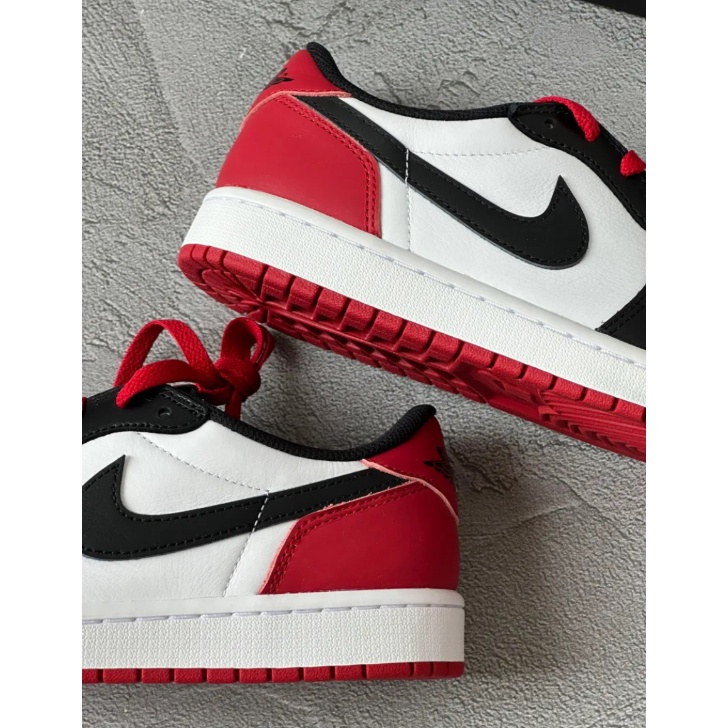 Nike Air Jordan 1 Low OG " Black Toe " ของแท้ 100% รองเท้า Hot sales