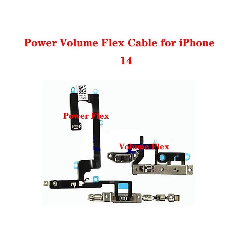 ปุ่มปรับระดับเสียง สวิตช์เปิด ปิด สายแพรริบบิ้น สําหรับ iPhone 14 Plus Pro Max อะไหล่เปลี่ยน thumbnail 3