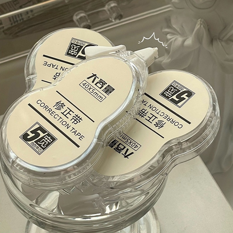 เทปลบคําผิด ความจุขนาดใหญ่ 20 เมตร แบบเรียบ สีโปร่งใส สําหรับนักเรียน