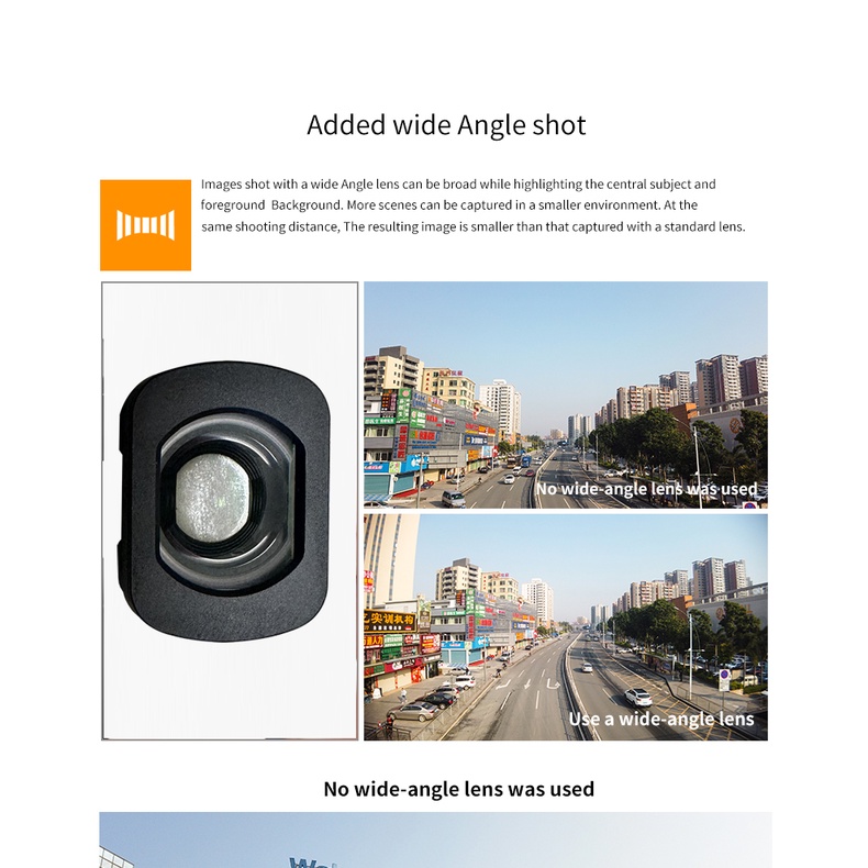 สำหรับ DJI OSMO POCKET 3 เลนส์มุมกว้าง, ตัวกรองเสริม, อุปกรณ์เสริมเลนส์มุมมองภายนอก