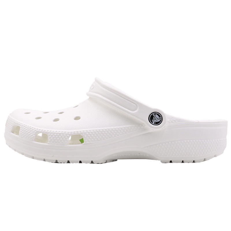 Crocs รองเท้า  รองเท้าแตะชายหาดสีขาวสำหรับฤดูร้อนปี 2023 สำหรับผู้ชายและผู้หญิง