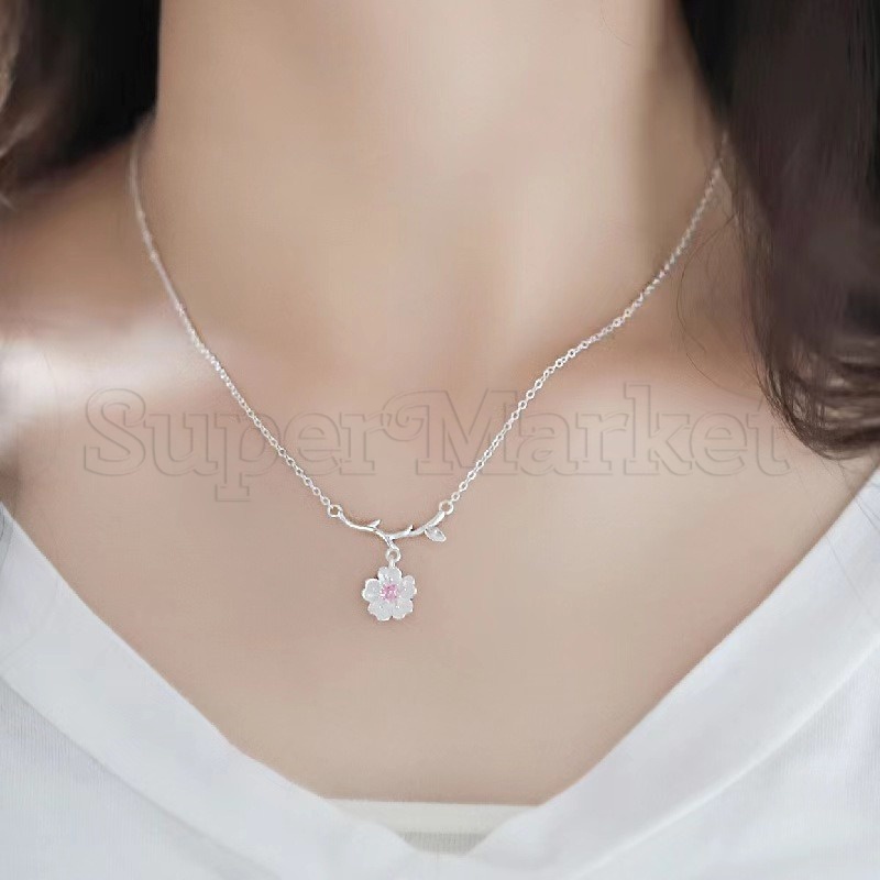 [ Featured ] สร้อยคอโซ่ จี้ดอกซากุระ แฟชั่นหรูหรา เครื่องประดับ