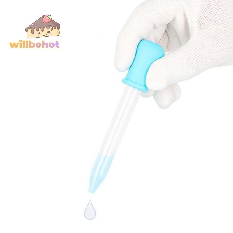 [WillbehotT] หลอดดูดยา ซิลิโคน กันสําลัก พร้อมสเกล 5 มล. สําหรับเด็ก [ใหม่]