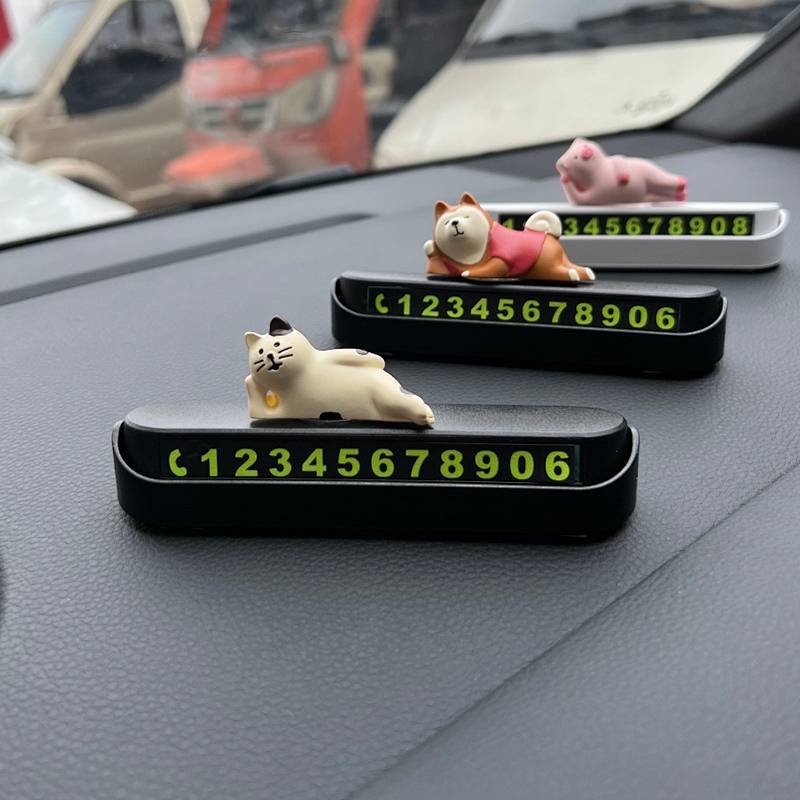 Japanese Temporary Parking Number Plate Car Moving Phone for Car Car Interior Decoration Personalized Creative DsmI