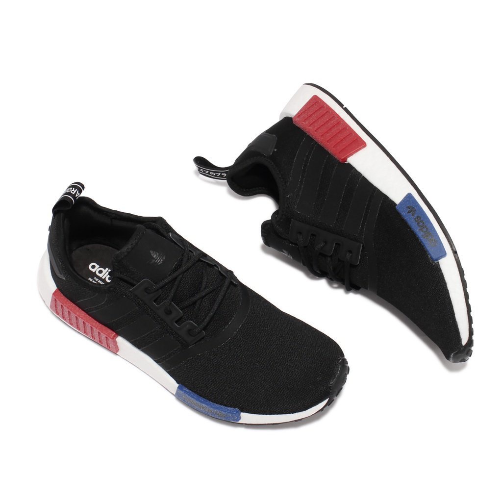 100% original Adidas casual shoes NMD _ R1 Black Blue Red OG Classic color matching boost knitted u