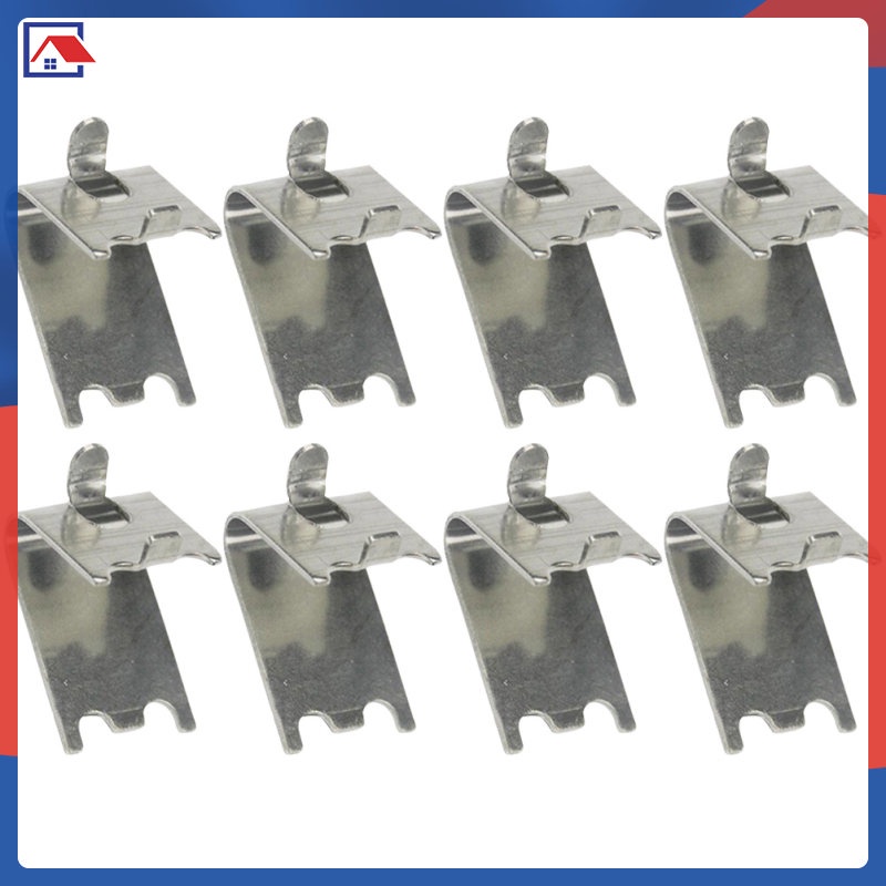 8PCS ชั้นวางของ สเตนเลส ชั้นวางตู้เย็น ช่องแช่แข็ง หัวเข็มขัด รองรับ โลหะ คูลเลอร์ ตะขอ ตู้เย็น ขนาดเล็ก คลิปแก้ว erkenai