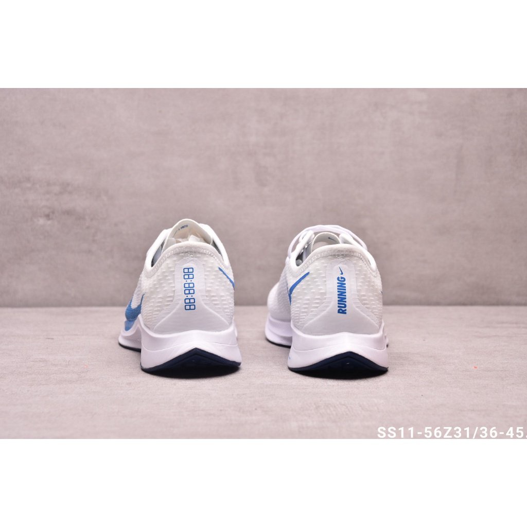 Nike2023 Zoom Pegasus 37 Turbo 2 ผู้ชายผู้หญิงกีฬาวิ่งลำลองสีขาวสีฟ้า รองเท้า true  แฟชั่น