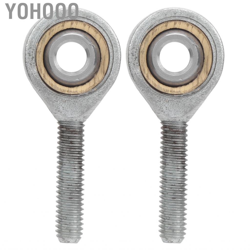 Yohooo 6mm Inside Dia Rod End Bearing Self Lubricating 2Pcs Joint Male Left