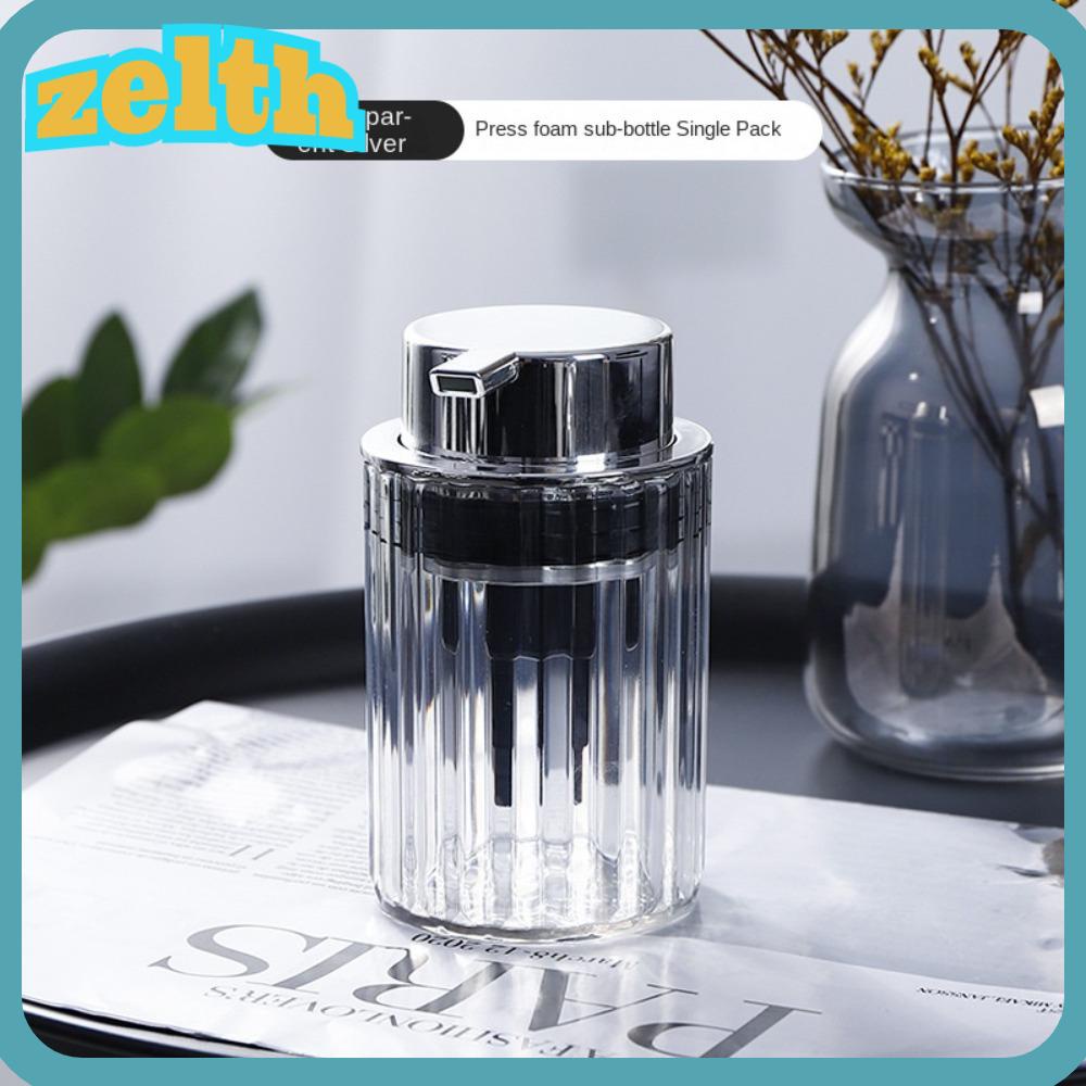 Zelth เครื่องจ่ายสบู่โฟมล้างมือ พร้อมปั๊มเงิน 7 ออนซ์ 200 มล. ทนทาน สําหรับห้องน้ํา ห้องครัว