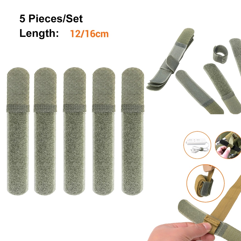 Molle สายรัดกระเป๋าเป้สะพายหลัง แบบพกพา ใช้ซ้ําได้ 5 ชิ้น ต่อชุด