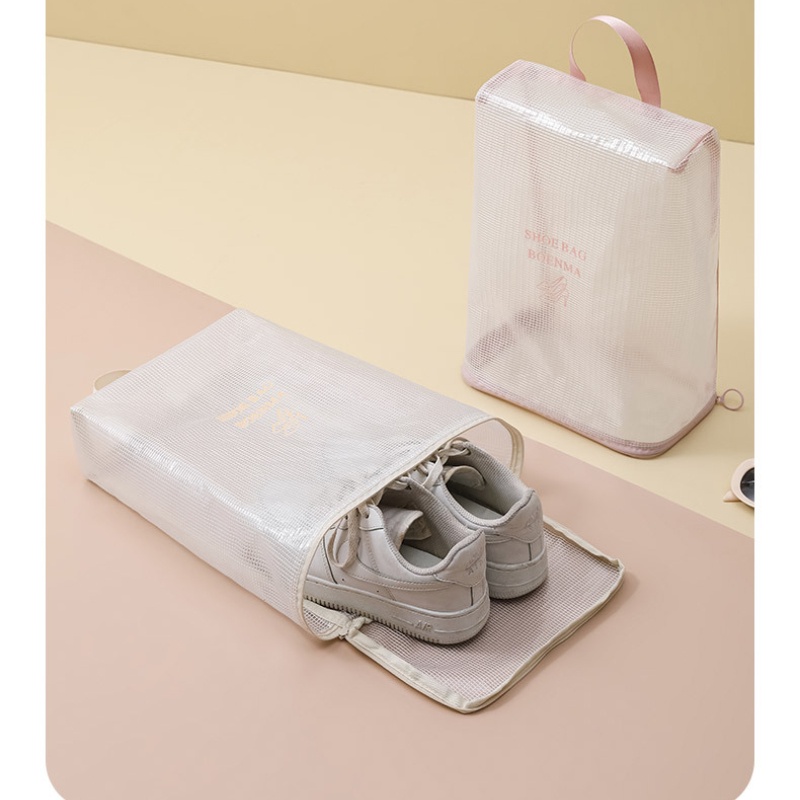 กระเป๋ารองเท้า PVC กันน้ํา ความจุขนาดใหญ่ แบบพกพา สําหรับเดินทาง