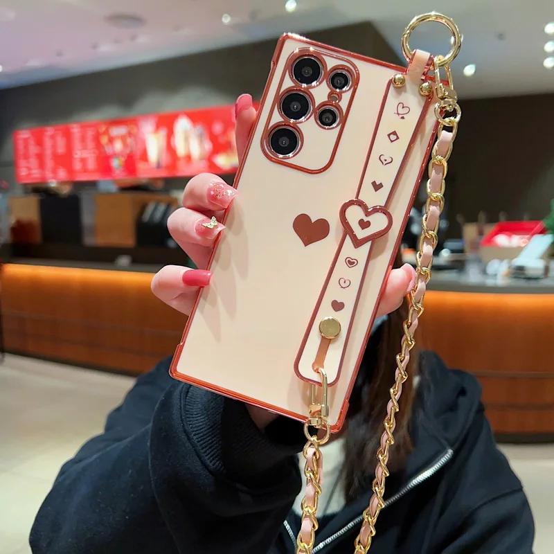เคสโทรศัพท์มือถือแบบนิ่ม TPU กันกระแทก พร้อมสายคล้อง และที่ตั้งวาง และสายคล้อง หรูหรา สําหรับ Samsung S24 S23 S22 Ultra Plus S23 S21 S20 FE ราคา ถูกที่สุด ดีลบีเคเค แกลเลอรีภาพที่ 9
