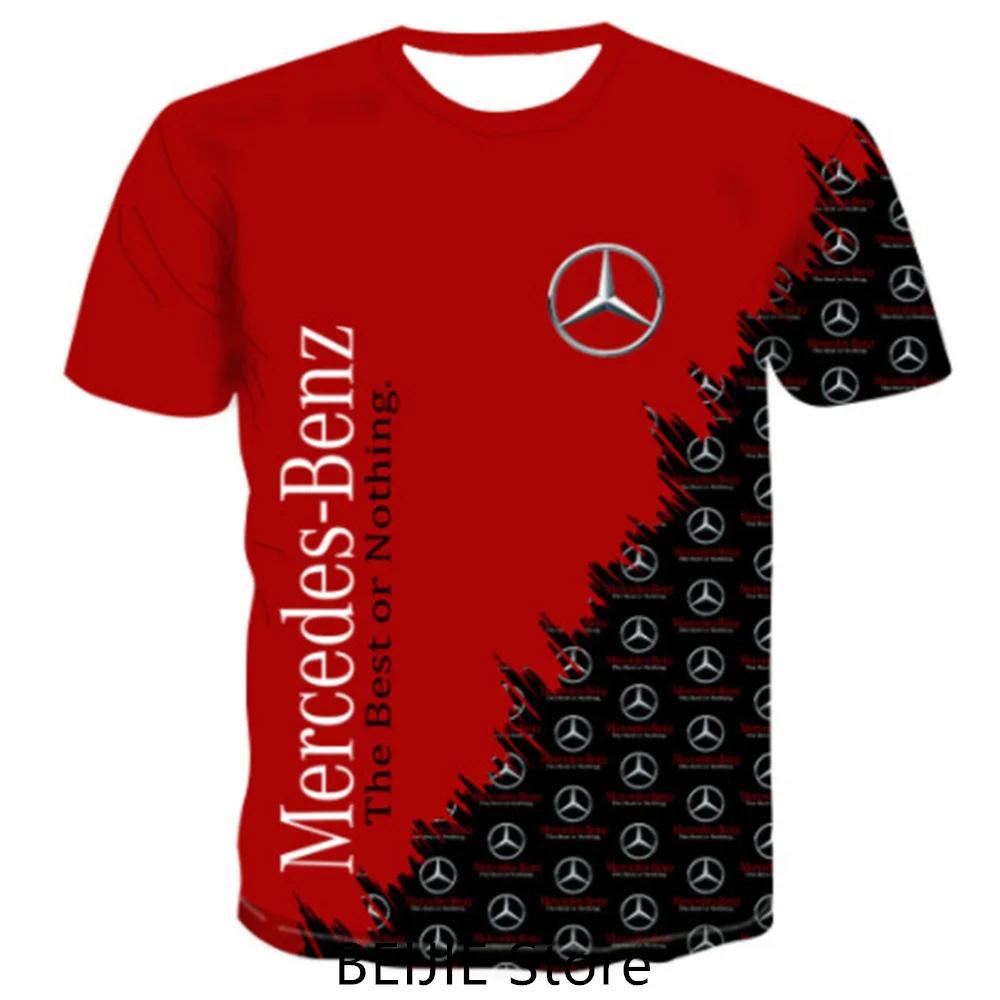 เสื้อยืดแขนสั้น พิมพ์ลาย Mercedes-Benz SLS AMG Formula 1 โอเวอร์ไซซ์ แฟชั่นฤดูร้อน สําหรับเด็กผู้ชาย และผู้หญิง