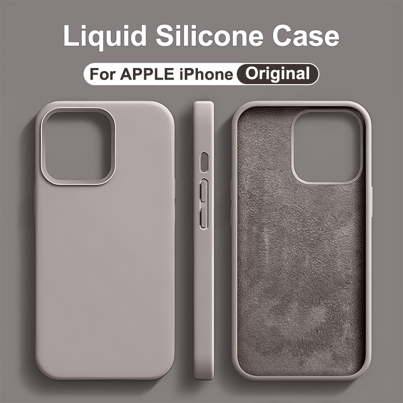 เคสซิลิโคนเหลว กันกระแทก สําหรับ for iPhone 17 16 15 Pro Max 14 13 12 11 Pro Max Mini XR X XS Max 7 8 6 6s Plus