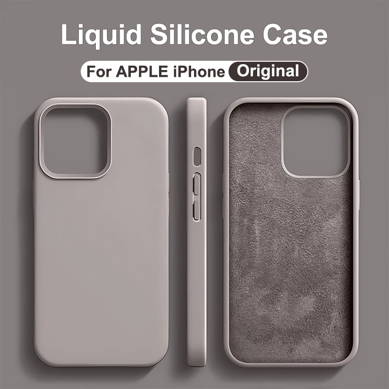 เคสซิลิโคนเหลว กันกระแทก สําหรับ for iPhone 17 16 15 Pro Max 14 13 12 11 Pro Max Mini XR X XS Max 7 8 6 6s Plus