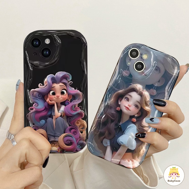 ส่งจากไทย เคสโทรศัพท์ TPU อ่อนนุ่มพร้อมการ์ตูนเจ้าหญิงดิสนีย์ iPhone 11 12 14 13 15 Pro Max 7 8 Plus X XR XS Max SE