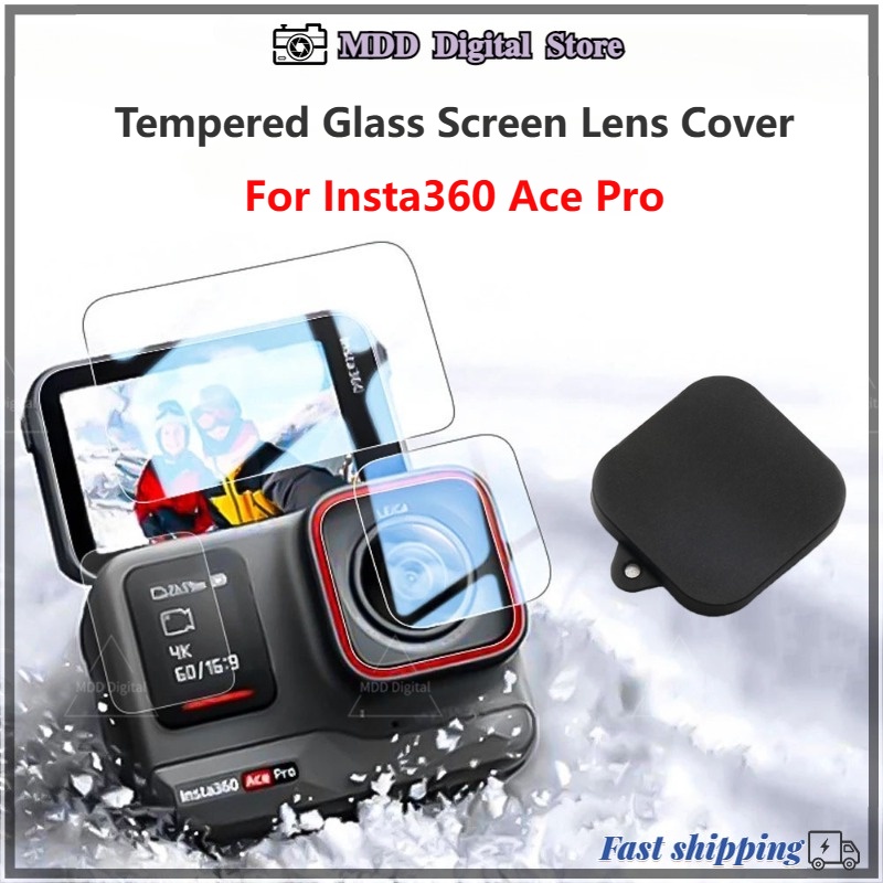 ฟิล์มกระจกนิรภัยกันรอยหน้าจอ สําหรับกล้อง Insta360 Ace Pro