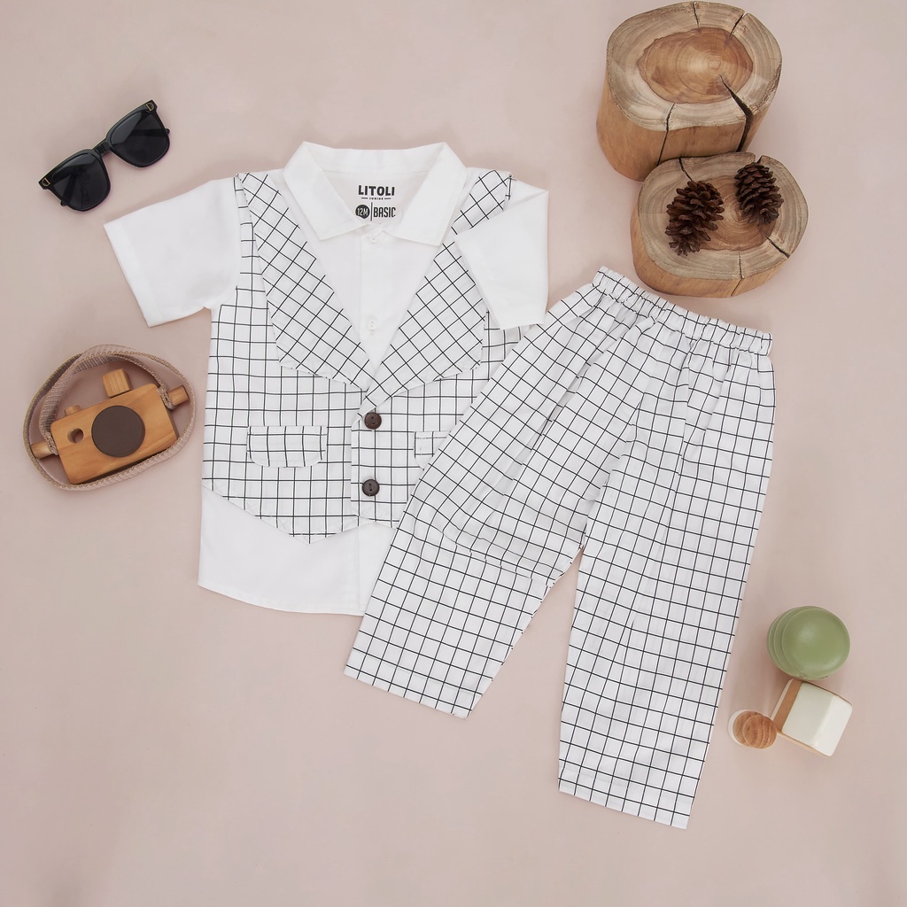 KEMEJA Litoli Tuxedo Shirt Mix 003 LKTM003