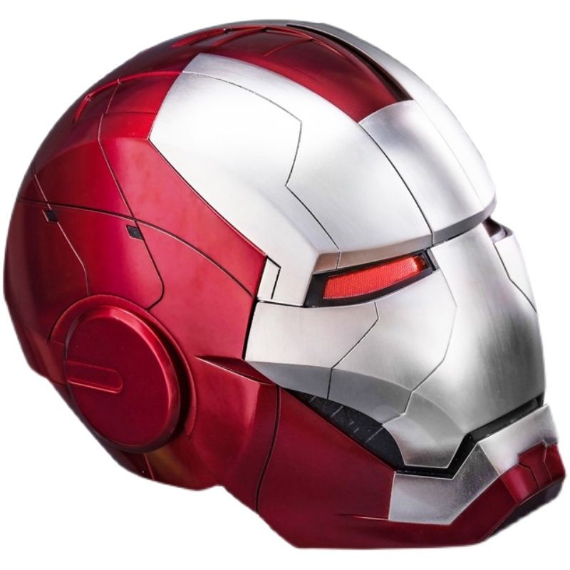 Spot autoking Iron Man MK5 หมวกกันน็อคของเล่นควบคุมเสียงรีโมทคอนโทรลแบบสัมผัสการเปิดและปิดหลายชิ้น