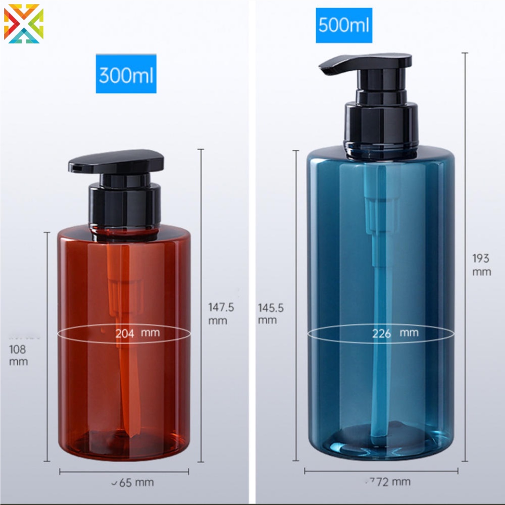 ขวดพลาสติก สําหรับใส่แชมพู เจลอาบน้ํา โลชั่น ครีมนวด 300 500 มล.