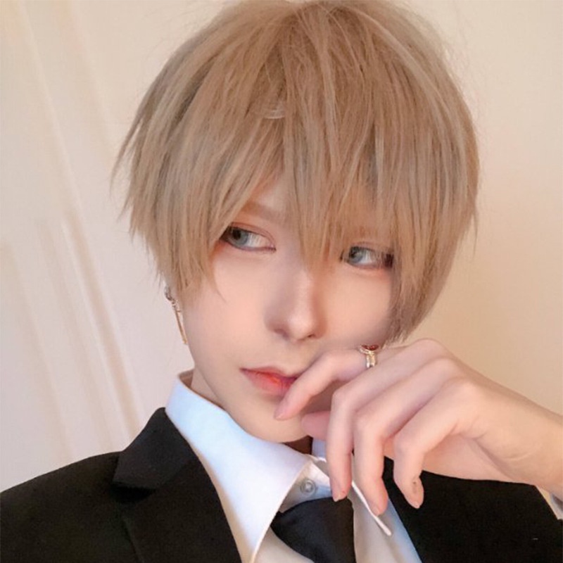 วิกผมสั้นตรง คอสเพลย์อนิเมะ สไตล์ญี่ปุ่น เนื้อแมตต์ สําหรับผู้หญิง ผู้ชาย ใส่ปาร์ตี้ - รูปที่ 4