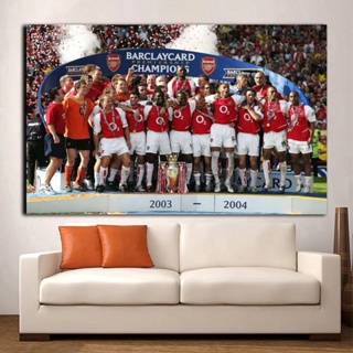 Squad ในตํานาน! Arsenal Undefeated Team Poster Arsenals Season Canvas Football Canvas Arsenal Print 