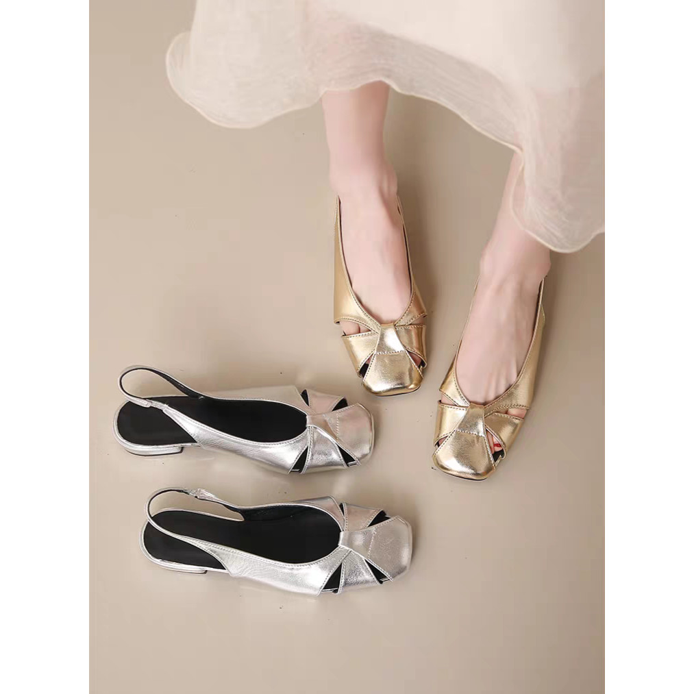 [พร้อมส่ง]25twentyfives - Silvy รองเท้าคัชชูเมทาลิค
