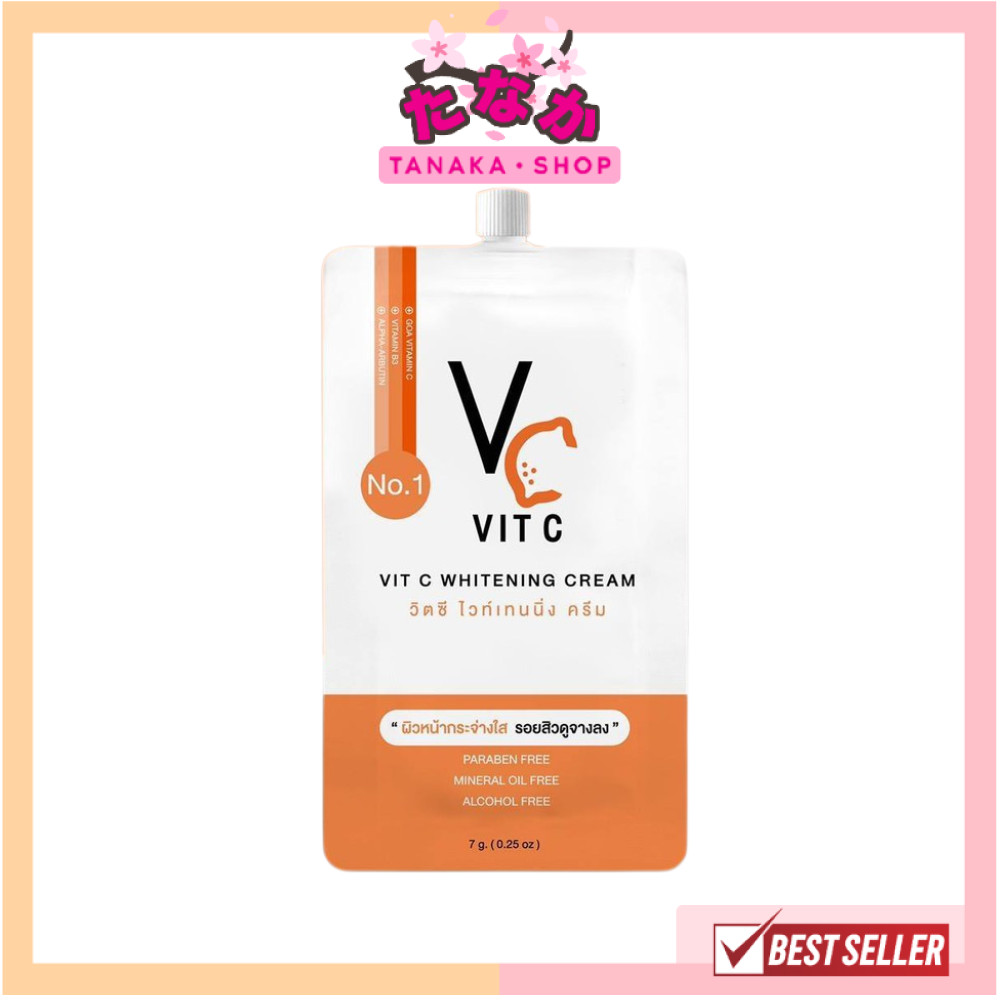 🔥แท้/ถูกที่สุด/ไลฟ์ทุกวัน🔥(1ซอง) VC Vit C Whitening Cream วีซี ครีม 7 ml