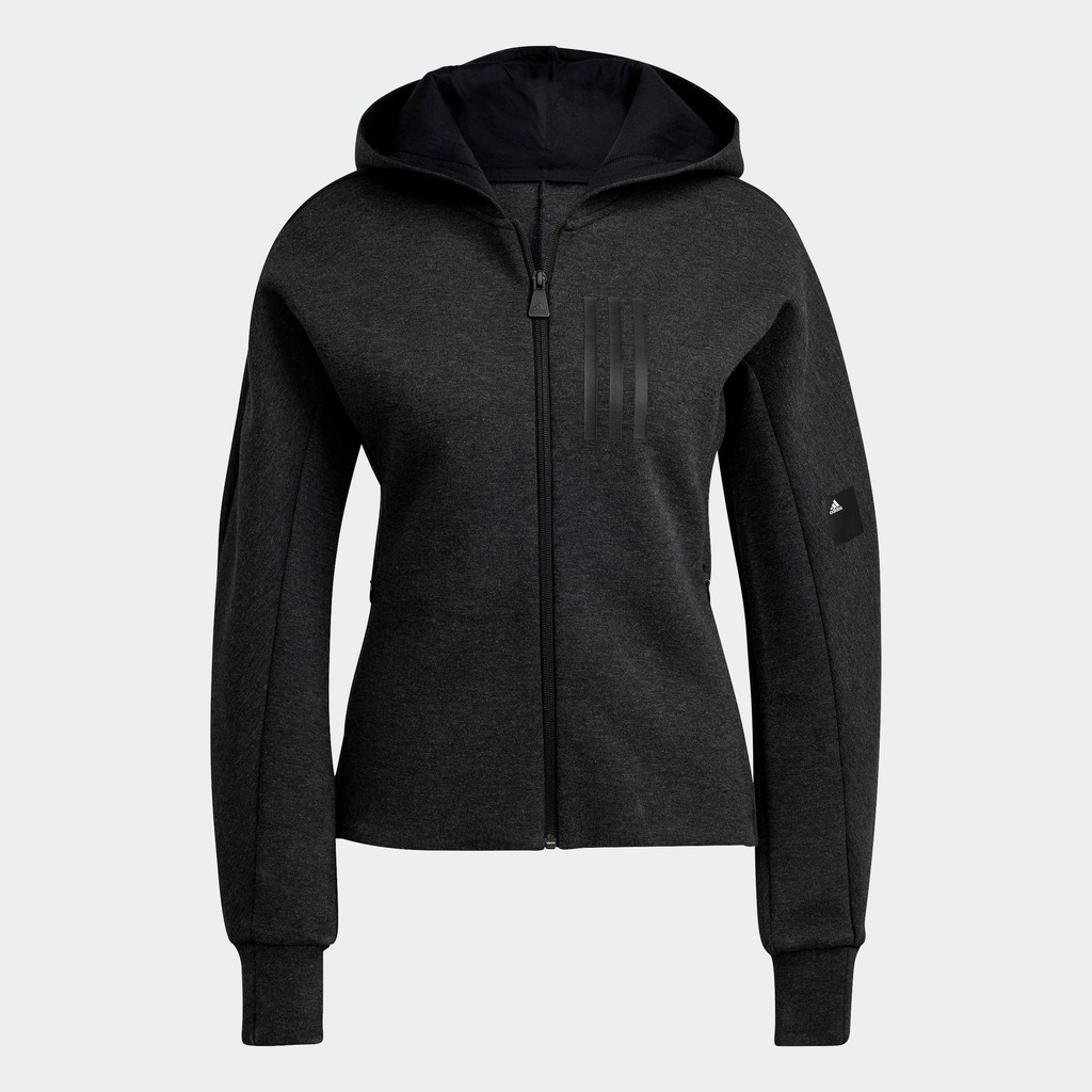adidas Lifestyle Mission Victory Slim Fit Full-Zip Hoodie Women Black HI4947